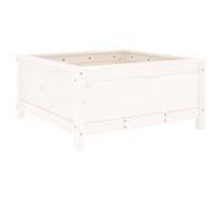 vidaXL Bac à plantes blanc 82,5x82,5x39 cm Pin massif