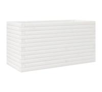 vidaXL Bac à plantes blanc 90x40x45,5 cm pin massif