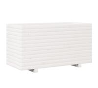 vidaXL Bac à plantes blanc 90x40x49,5 cm pin massif