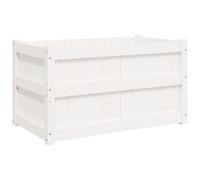 vidaXL Jardinière d'extérieur Bac à plantes blanc 90x50x50 cm pin massif