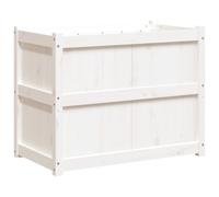 vidaXL Bac à plantes 837470 blanc 90x50x70 cm en pin massif