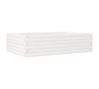 vidaXL Bac à plantes blanc 90x60x23 cm pin massif