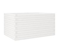 vidaXL Bac à plantes blanc 90x60x46 cm pin massif