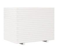 vidaXL Bac à plantes blanc 90x60x72,5 cm pin massif