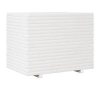 vidaXL – Bac à plantes en pin massif – Blanc 90x60x72 cm