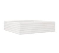 vidaXL Bac à plantes blanc 90x90x23 cm pin massif