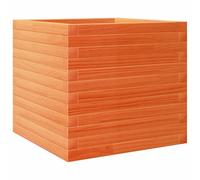 vidaXL Bac à plantes brun cire 50x50x45,5 cm Pin massif