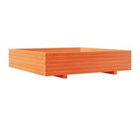 vidaXL Jardinière en pin massif 110x110x26,5 cm brun cireux