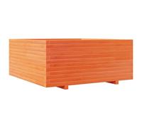 vidaXL Bac à plantes brun cireux 110x110x49,5 cm Pin massif