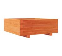 vidaXL Bac à plantes brun cireux 70x70x26,5 cm Pin massif