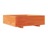 vidaXL Bac à plantes brun cireux 80x80x26,5 cm Pin massif