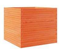 vidaXL Bac à plantes brun cireux 80x80x68,5 cm Pin massif