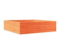 vidaXL Jardinière bac à plantes brun cireux 90x90x23 cm pin massif