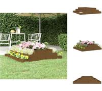 vidaXL Bac à plantes brun miel 110x110x27 cm Pin massif - Pots de fleurs & Jardinières