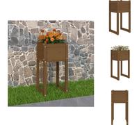 vidaXL Bac à plantes brun miel 40x40x81 cm Pin massif - Pots de fleurs & Jardinières