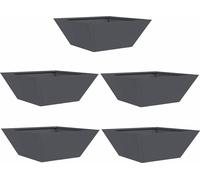 vidaXL Bac à plantes de jardin 5 pcs Anthracite 40 x 40 x 15 cm