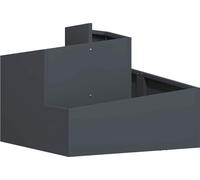 vidaXL Bac à plantes de jardin anthracite 60 x 60 x 50 cm