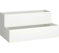 vidaXL Bac à plantes de jardin Blanc 100 x 60 x 45 cm Acier laminé à froid