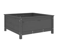 vidaXL Bac à plantes Gris 82,5x82,5x39 cm Pin massif