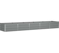 vidaXL Jardinière Gris Clair 400 x 80 x 45 cm Acier, Jardin et terrasse, Pot Moderne résistant pour intérieur, extérieur, déco stylée, Salon, Patio