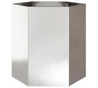 vidaXL Bac à plantes hexagonal 46x40x45 Acier inoxydable