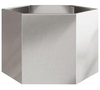 vidaXL Bac à plantes hexagonal 69x60x45 Acier inoxydable