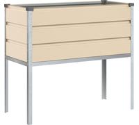 vidaXL Bac à plantes ivoire 100 x 45 x 90 cm Acier galvanisé