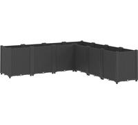 vidaXL Bac à plantes en polypropylène 160×160×53 cm Noir