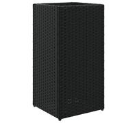 vidaXL Bac à plantes noir 30x30x60 cm Poly rotin