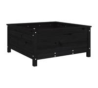 vidaXL Bac à plantes noir 82,5x82,5x39 cm Pin massif