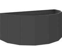 vidaXL Bac à plantes noir 90 x 45 x 35 cm acier