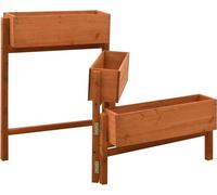 vidaXL Bac à plantes pliable Orange 60x14x75 cm Sapin massif
