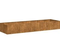 vidaXL Bac à plantes rouillé 280x80x40 cm Acier résistant aux intempéries