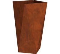 vidaXL Bac à plantes rouillé 40 x 40 x 75 cm Acier résistant aux intempéries