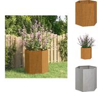 vidaXL Bac à plantes rouillé 40x40x45 cm acier corten - Pots de fleurs & bacs à plantes