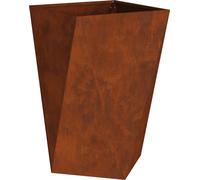 vidaXL Bac à plantes rouillé 50 x 50 x 75 cm Acier résistant aux intempéries