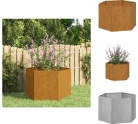 vidaXL Bac à plantes rouillé 60x60x45 cm acier corten - Pots de fleurs & bacs à plantes
