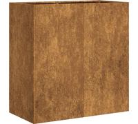 vidaXL Bac à plantes rouillé 80x40x80 cm, acier résistant aux intempéries