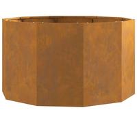 vidaXL Bac à plantes rouillé 90 x 90 x 50 cm Acier résistant aux intempéries