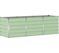 vidaXL Jardinière Vert 240 x 80 x 75 cm Acier, Jardin et terrasse, Pot Moderne résistant pour intérieur, extérieur, déco stylée, Salon, Patio
