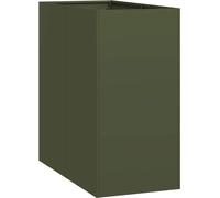 vidaXL Bac à plantes vert olive 40x80x80 cm acier
