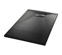 vidaXL Receveur de douche SMC noir 100×80 cm