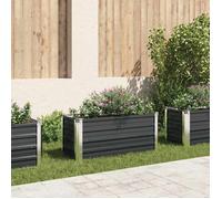 vidaXL Lit surélevé de jardin Anthracite 100x40x45 cm Acier galvanisé Fond ouvert