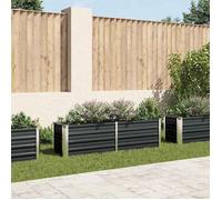 vidaXL Lit surélevé de jardin 160 x 40 x 45 cm Acier galvanisé Anthracite