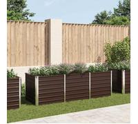 vidaXL Lit surélevé de jardin 240×80×77 cm 45713 Acier galvanisé fond ouvert Marron