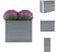 vidaXL Bac de jardin surélevé Acier galvanisé 100x40x77 cm Gris - Pots de fleurs & Jardinières