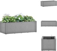 vidaXL Bac de jardin surélevé avec système d'arrosage automatique Gris 100x43x33 cm - Pots de fleurs & Jardinières