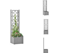 vidaXL Bac de jardin surélevé avec treillis et système d'auto-arrosage Gris - Pots de fleurs & Jardinières