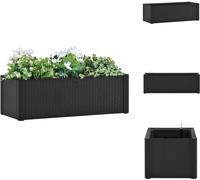vidaXL Bac de jardin surélevé Système d'arrosage automatique Anthracite 100x43x33 cm - Pots de fleurs & Jardinières