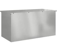 vidaXL Bac de stockage extérieur argent 100 x 50,5 x 50 cm acier